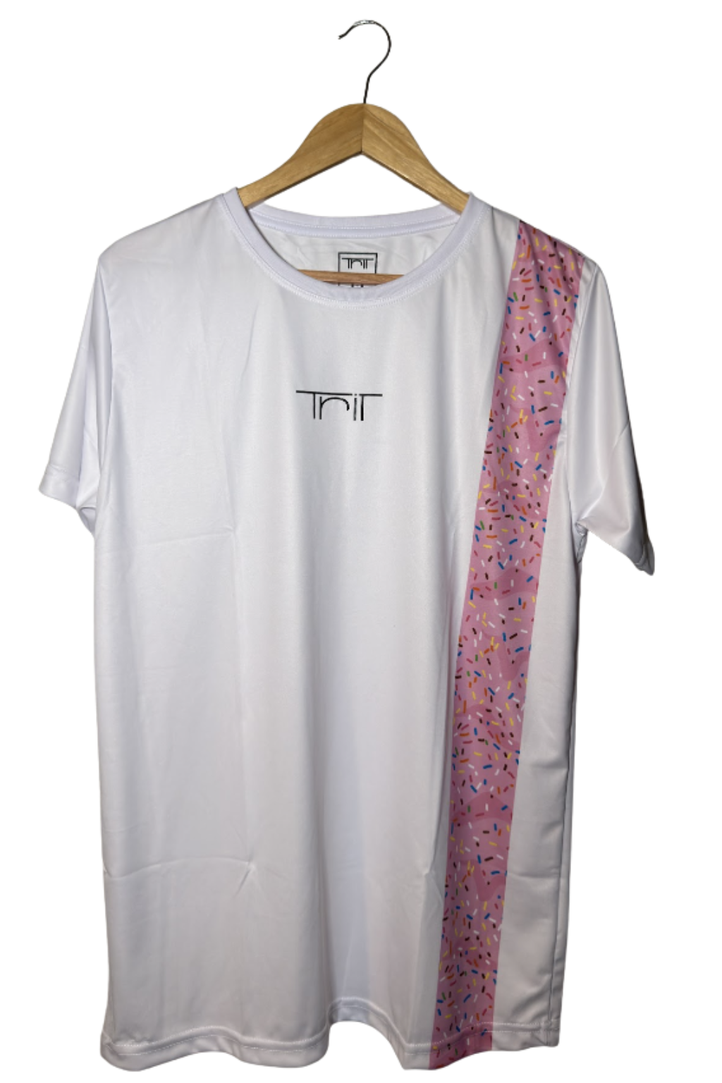 Polera Frutilla Arcoíris Blanca