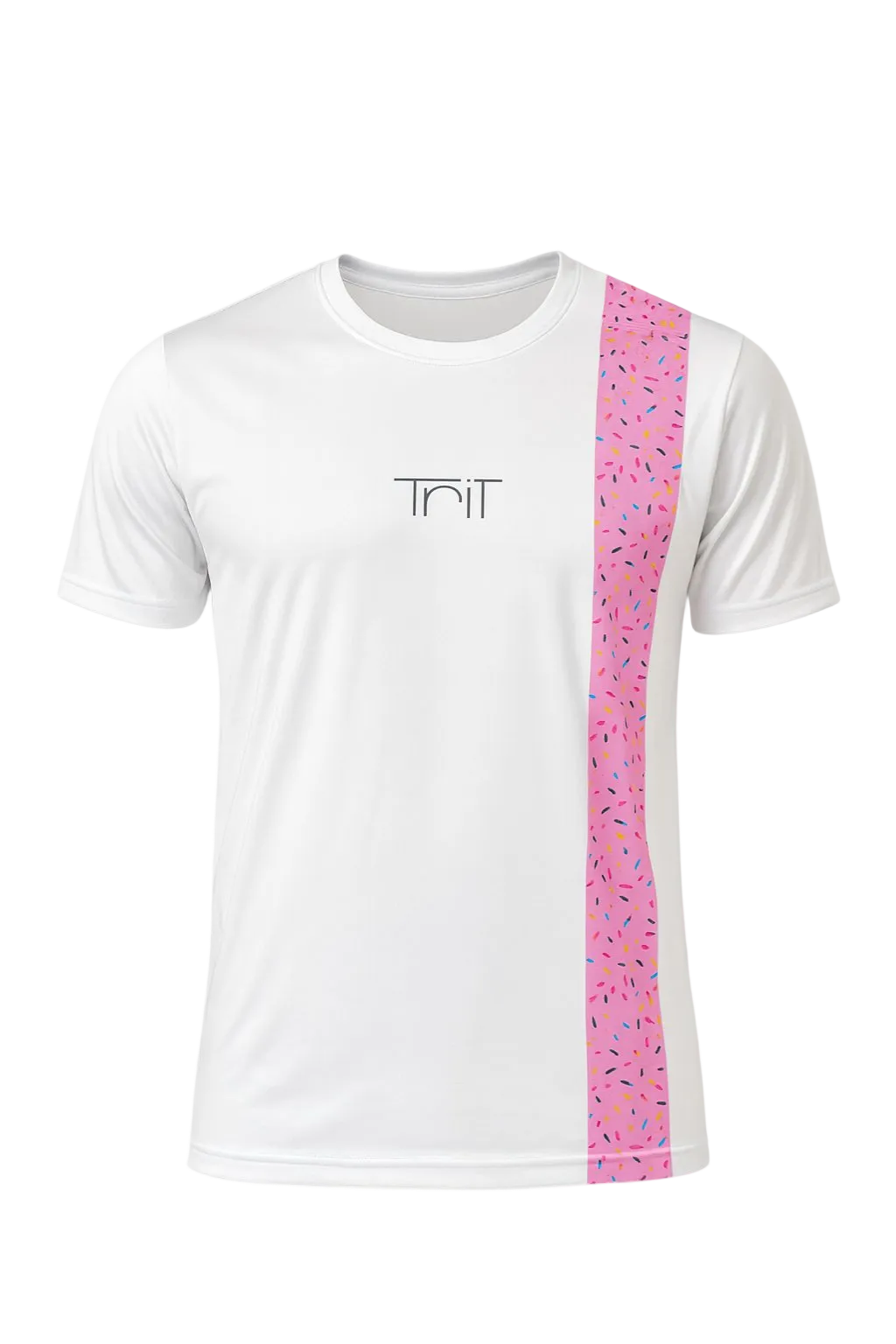 Polera Frutilla Arcoíris Blanca